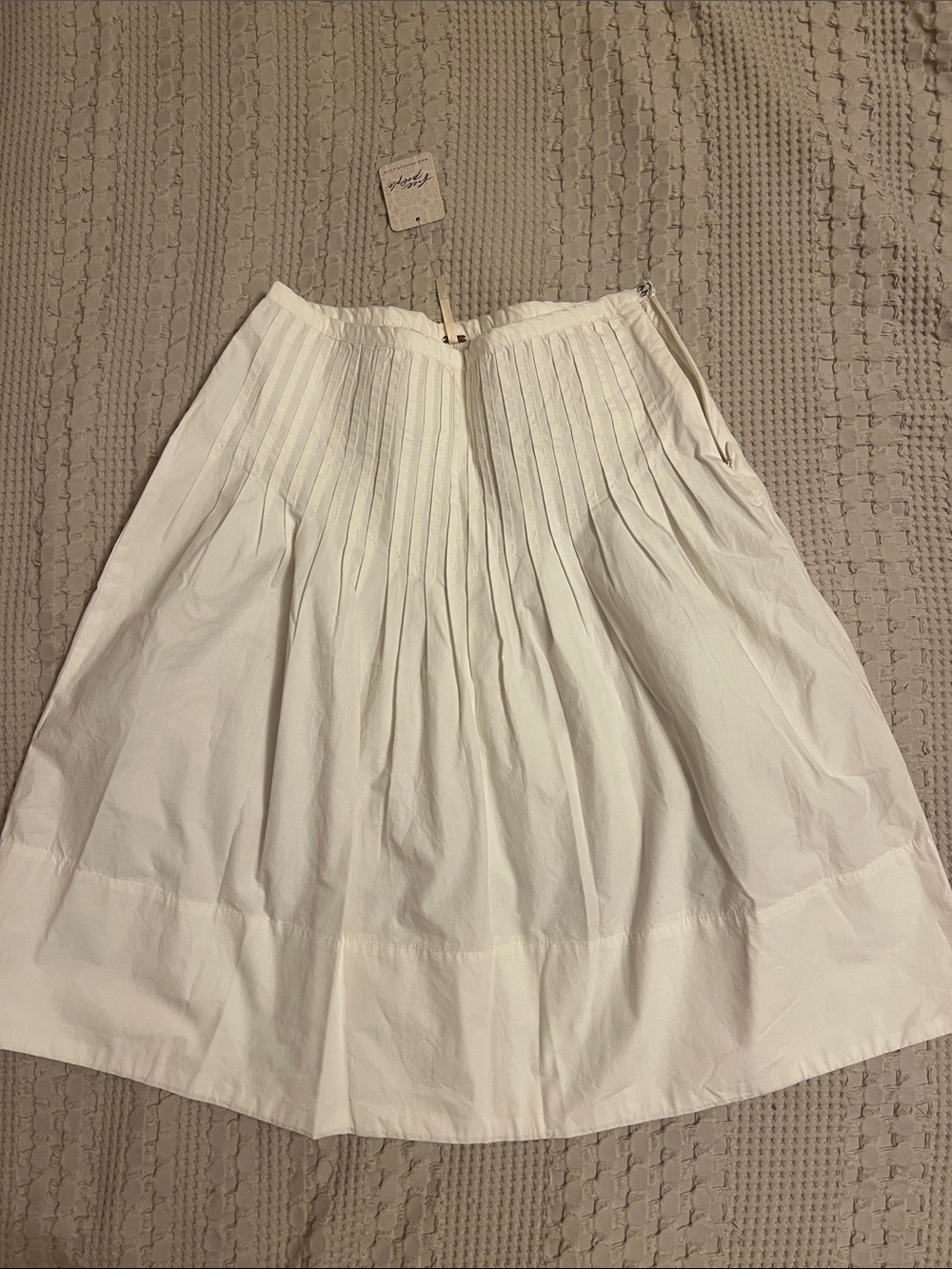 Free People Peyton Pleated Pintuck Cotton Poplin Skirt - Picture 7 of 12